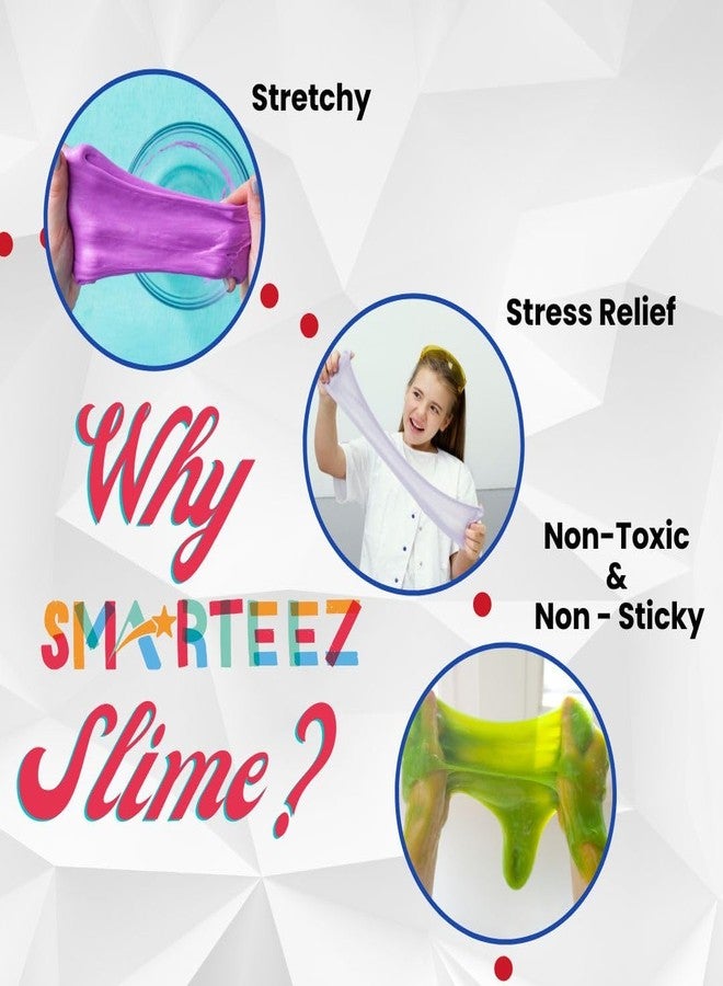 SMARTEEZ Slime Activator, Non-Toxic, Safe, Makes 5+lbs, Washable, Triple Output Magic Formula for Stretchy Slime Making - Image 4